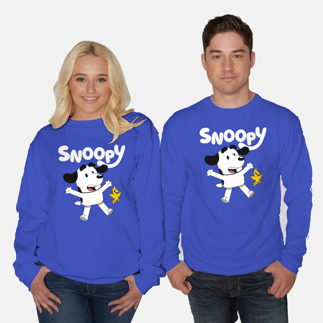 Beagle Dog Animation-Unisex-Crew Neck-Sweatshirt-Studio Mootant