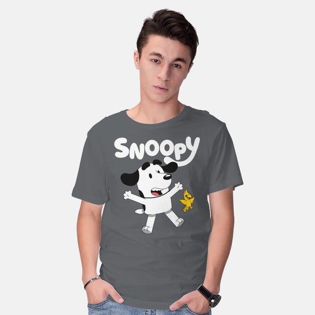 Beagle Dog Animation-Mens-Basic-Tee-Studio Mootant