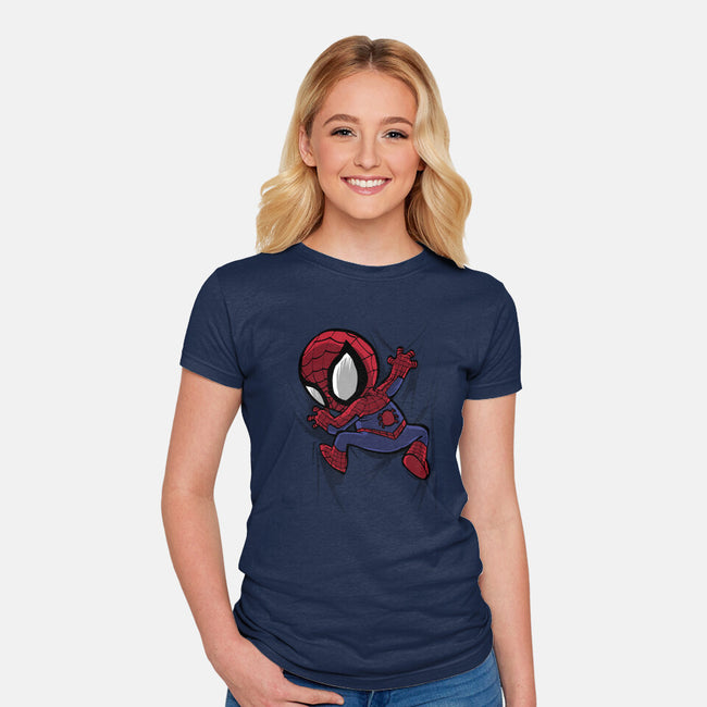 My Portable Spidey-Womens-Fitted-Tee-zascanauta