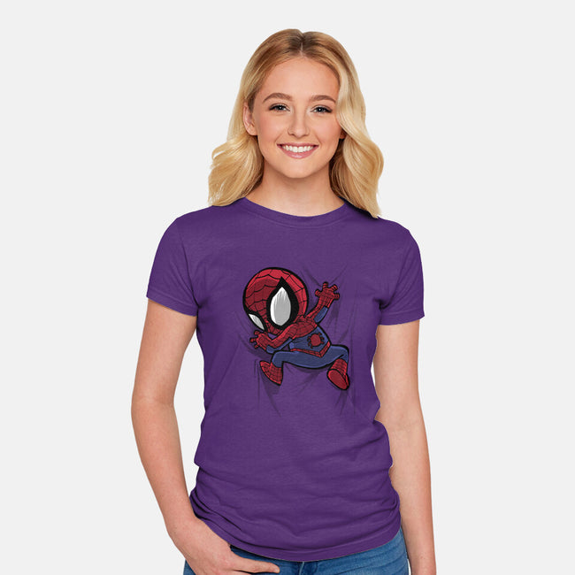 My Portable Spidey-Womens-Fitted-Tee-zascanauta