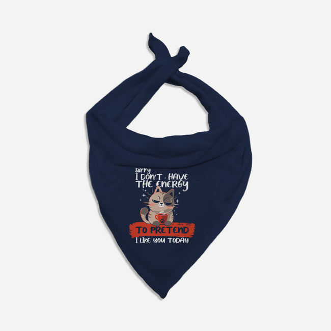 No Energy To Pretend-Dog-Bandana-Pet Collar-erion_designs