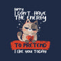 No Energy To Pretend-Cat-Bandana-Pet Collar-erion_designs
