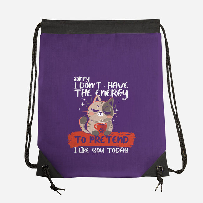 No Energy To Pretend-None-Drawstring-Bag-erion_designs