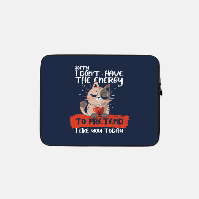No Energy To Pretend-None-Zippered-Laptop Sleeve-erion_designs