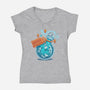 Happy Pills-Womens-V-Neck-Tee-erion_designs