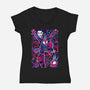 Hobie Brown Spider Punk-Womens-V-Neck-Tee-Panchi Art