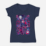 Hobie Brown Spider Punk-Womens-V-Neck-Tee-Panchi Art