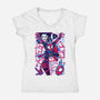 Hobie Brown Spider Punk-Womens-V-Neck-Tee-Panchi Art