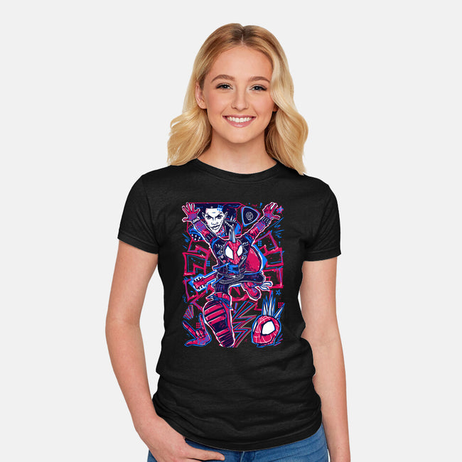 Hobie Brown Spider Punk-Womens-Fitted-Tee-Panchi Art