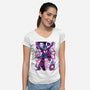 Hobie Brown Spider Punk-Womens-V-Neck-Tee-Panchi Art