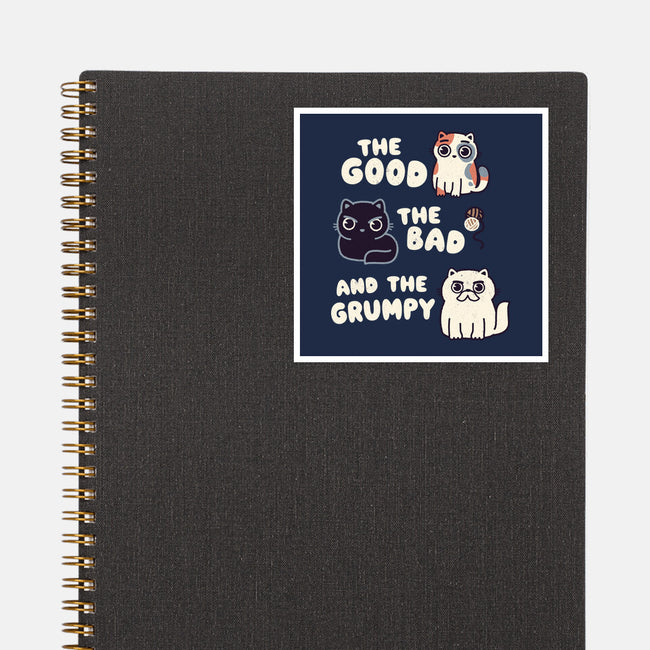 Good Bad And Grumpy-None-Glossy-Sticker-Weird & Punderful