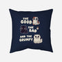 Good Bad And Grumpy-None-Non-Removable Cover w Insert-Throw Pillow-Weird & Punderful