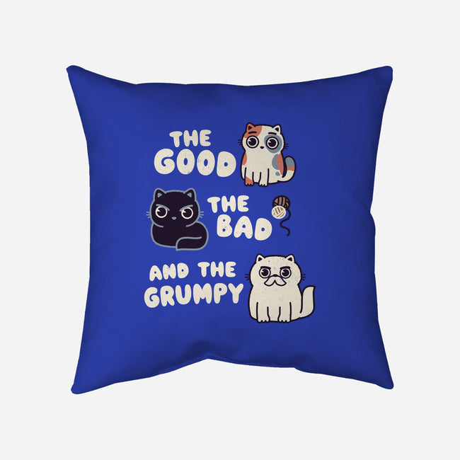 Good Bad And Grumpy-None-Non-Removable Cover w Insert-Throw Pillow-Weird & Punderful