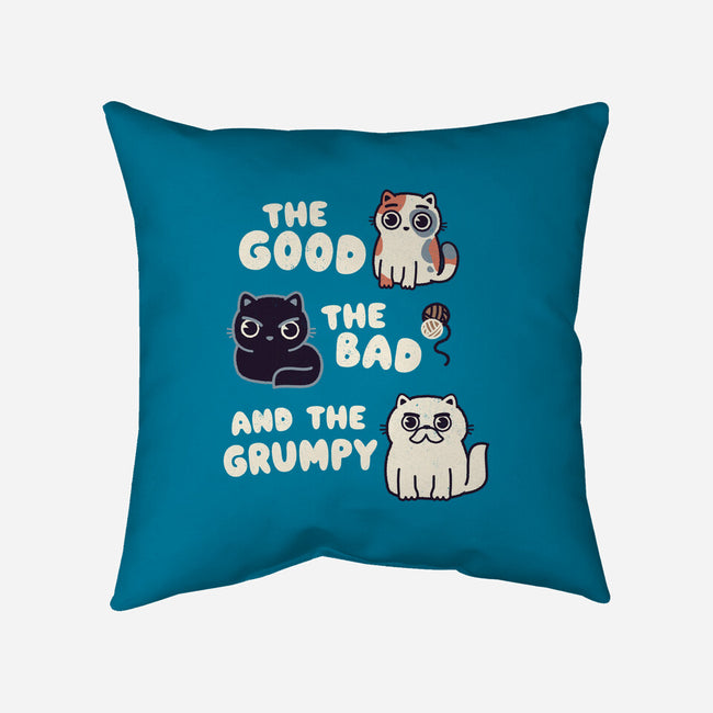 Good Bad And Grumpy-None-Non-Removable Cover w Insert-Throw Pillow-Weird & Punderful