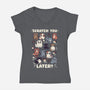 Scratch You Later-Womens-V-Neck-Tee-Weird & Punderful