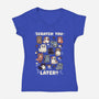 Scratch You Later-Womens-V-Neck-Tee-Weird & Punderful