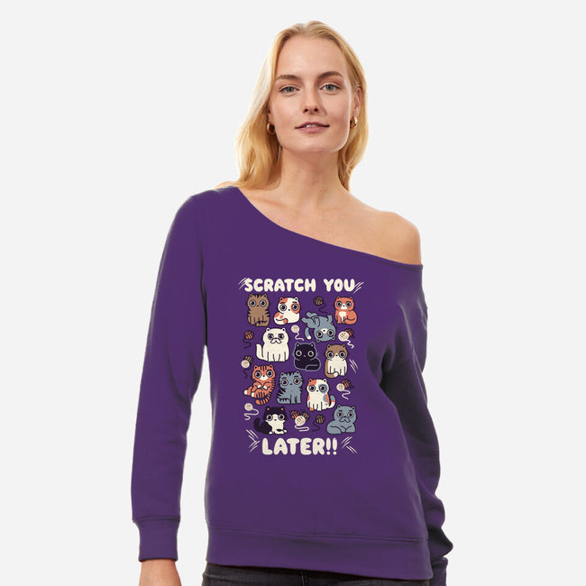 Scratch You Later-Womens-Off Shoulder-Sweatshirt-Weird & Punderful