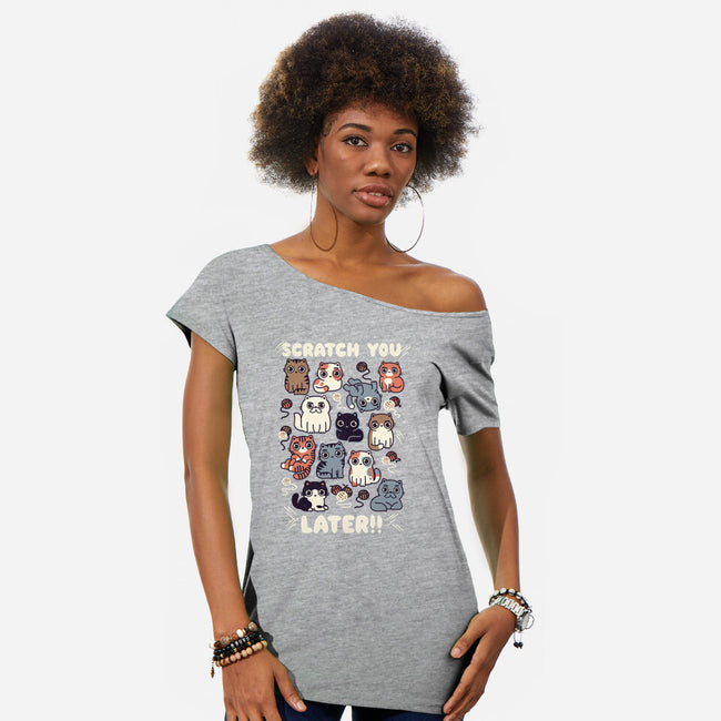 Scratch You Later-Womens-Off Shoulder-Tee-Weird & Punderful