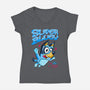 Super Bluey-Womens-V-Neck-Tee-spoilerinc