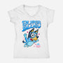 Super Bluey-Womens-V-Neck-Tee-spoilerinc