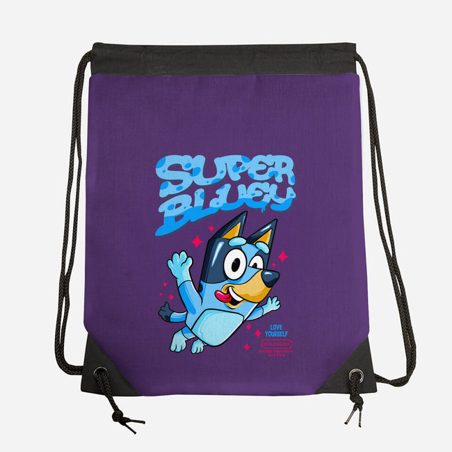 Super Bluey-None-Drawstring-Bag-spoilerinc