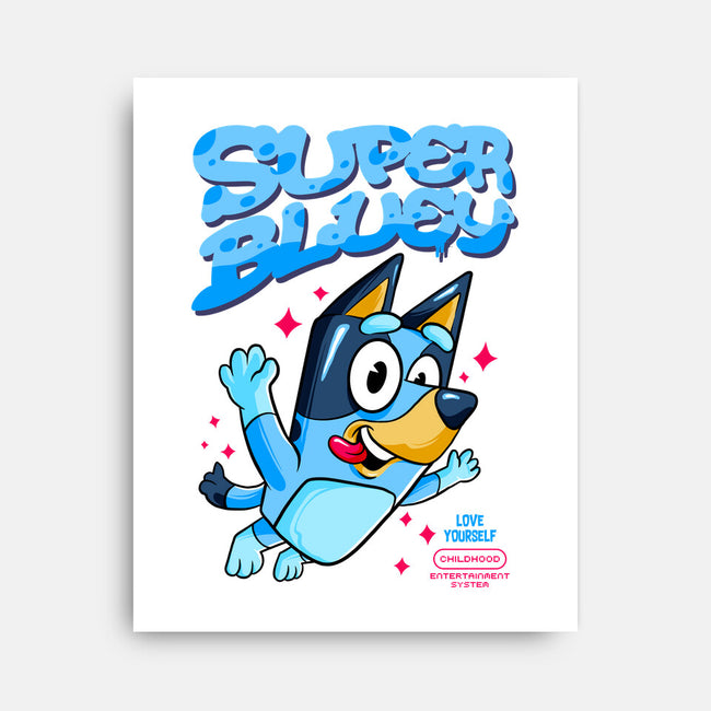 Super Bluey-None-Stretched-Canvas-spoilerinc