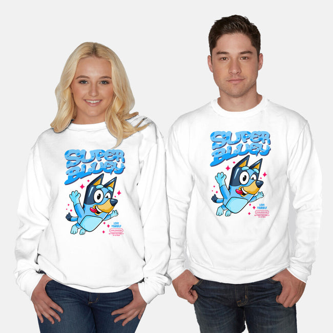 Super Bluey-Unisex-Crew Neck-Sweatshirt-spoilerinc