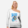 Super Bluey-Womens-Off Shoulder-Sweatshirt-spoilerinc