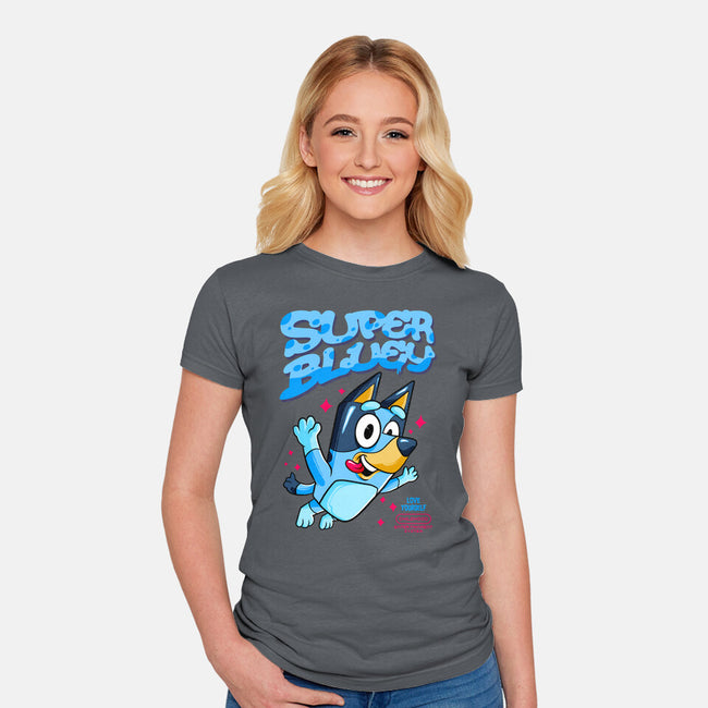 Super Bluey-Womens-Fitted-Tee-spoilerinc