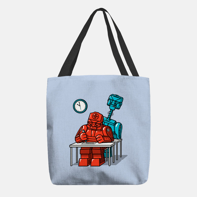 Robot Exam-None-Basic Tote-Bag-Raffiti