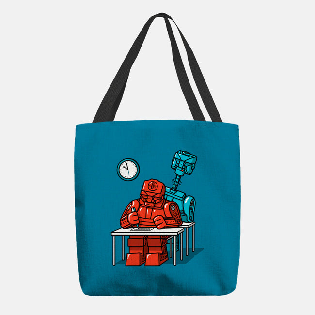 Robot Exam-None-Basic Tote-Bag-Raffiti