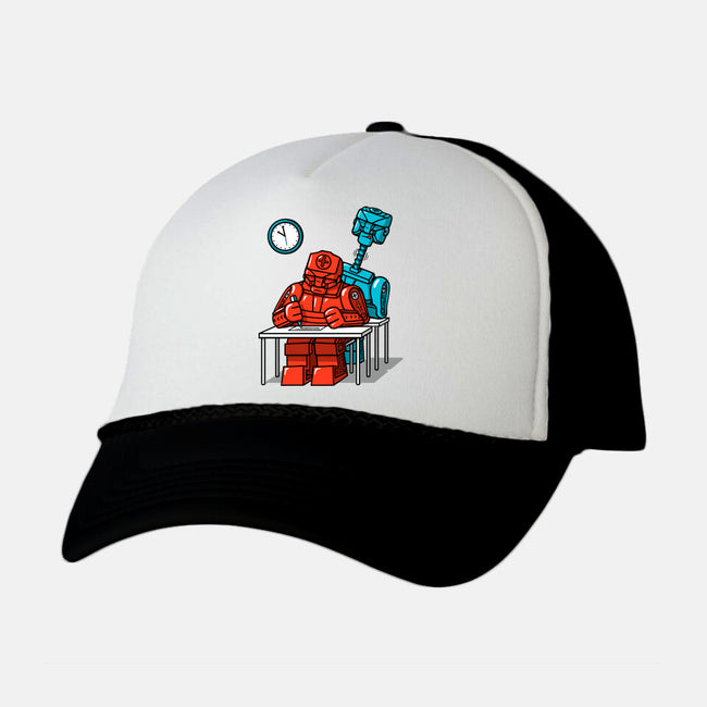 Robot Exam-Unisex-Trucker-Hat-Raffiti