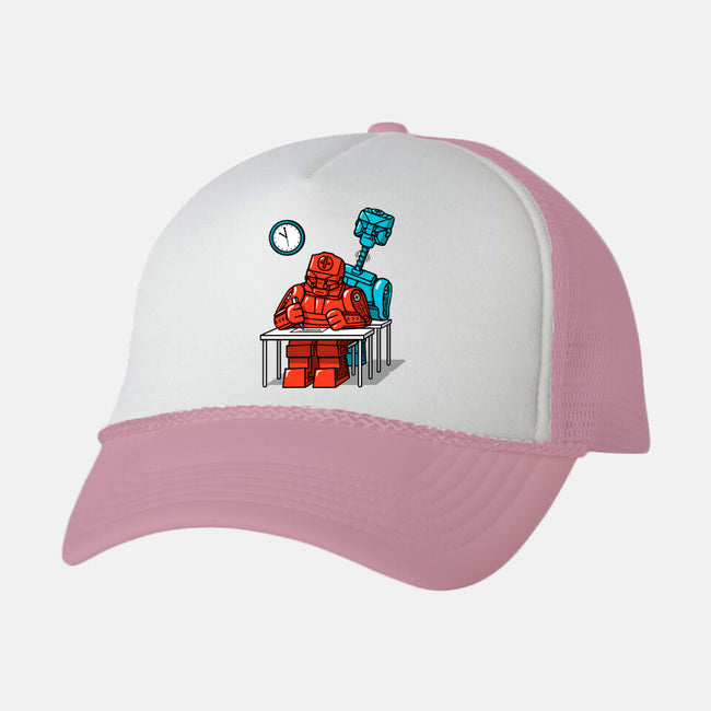 Robot Exam-Unisex-Trucker-Hat-Raffiti
