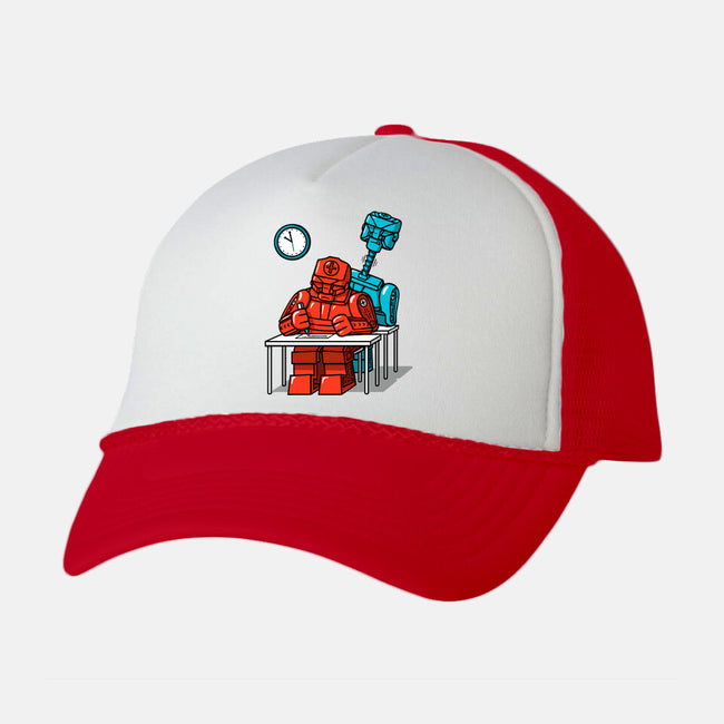 Robot Exam-Unisex-Trucker-Hat-Raffiti