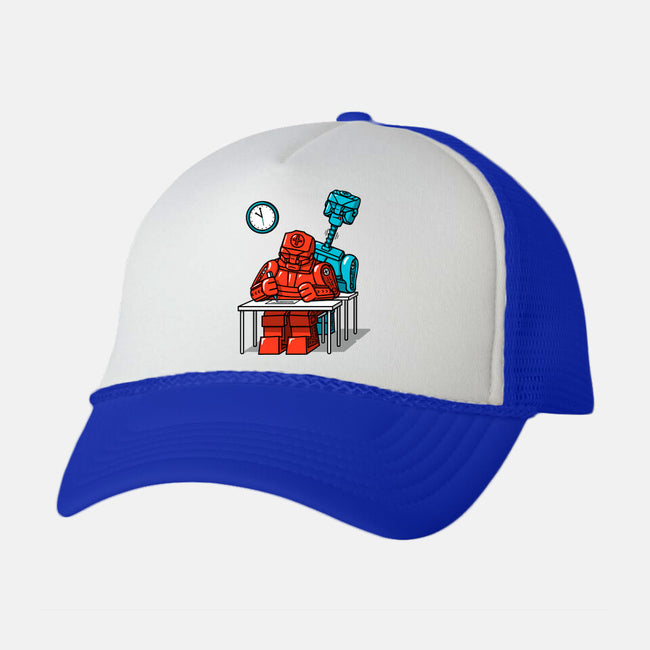 Robot Exam-Unisex-Trucker-Hat-Raffiti