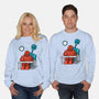 Robot Exam-Unisex-Crew Neck-Sweatshirt-Raffiti