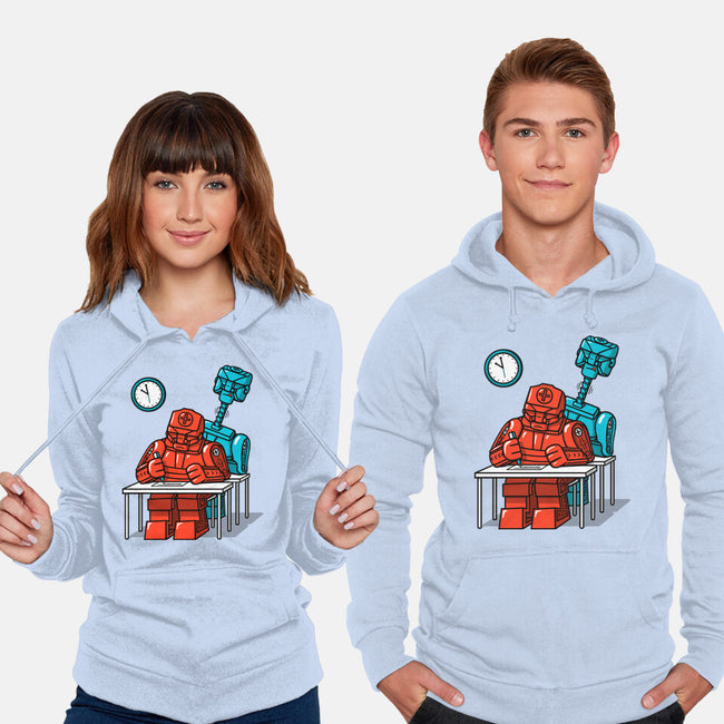 Robot Exam-Unisex-Pullover-Sweatshirt-Raffiti
