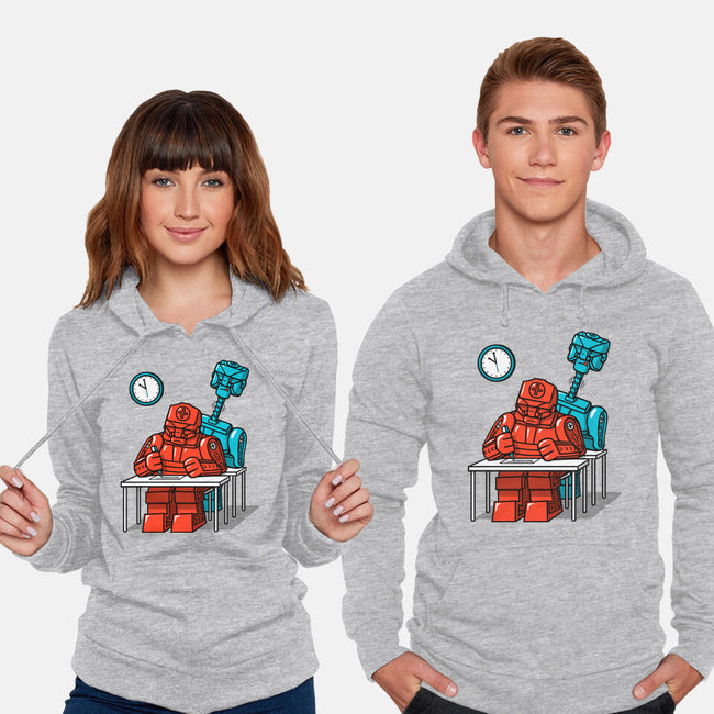 Robot Exam-Unisex-Pullover-Sweatshirt-Raffiti