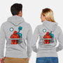 Robot Exam-Unisex-Zip-Up-Sweatshirt-Raffiti