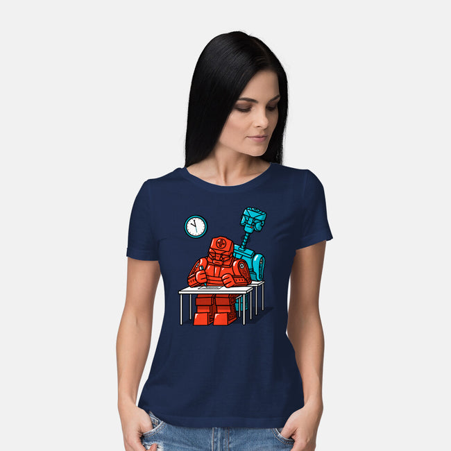 Robot Exam-Womens-Basic-Tee-Raffiti