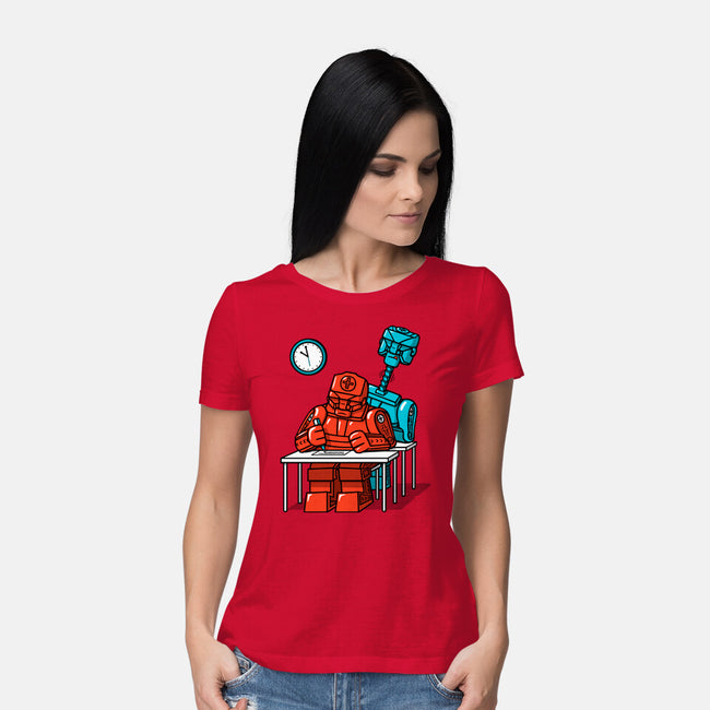 Robot Exam-Womens-Basic-Tee-Raffiti