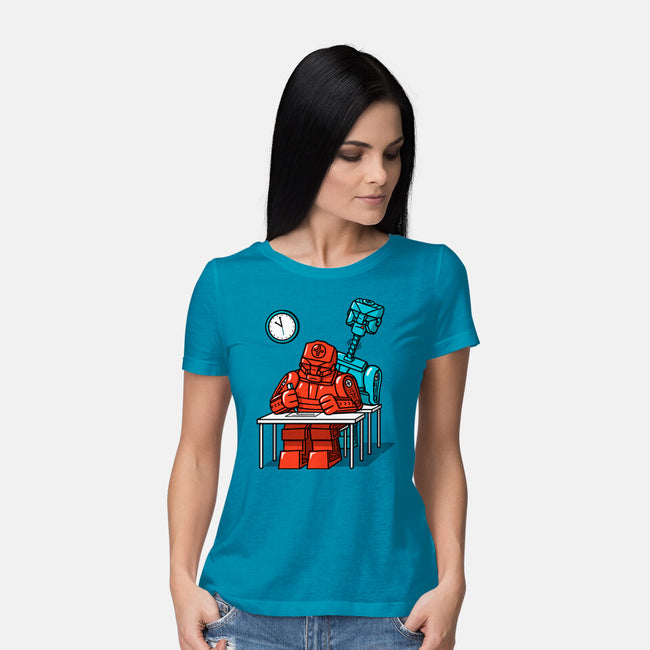 Robot Exam-Womens-Basic-Tee-Raffiti