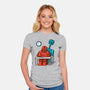 Robot Exam-Womens-Fitted-Tee-Raffiti