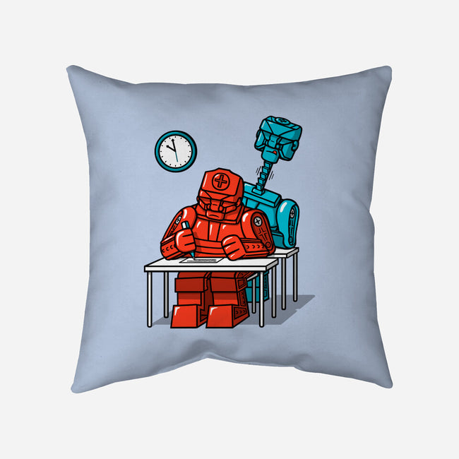 Robot Exam-None-Non-Removable Cover w Insert-Throw Pillow-Raffiti