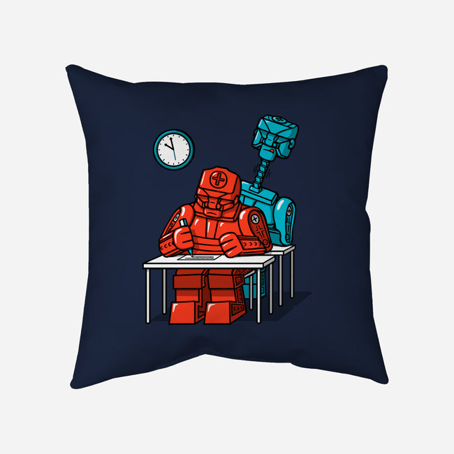 Robot Exam-None-Non-Removable Cover w Insert-Throw Pillow-Raffiti