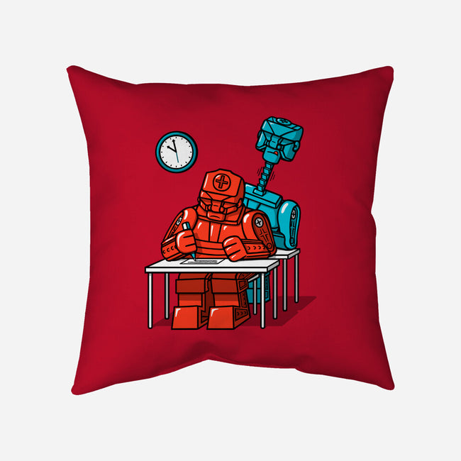 Robot Exam-None-Non-Removable Cover w Insert-Throw Pillow-Raffiti