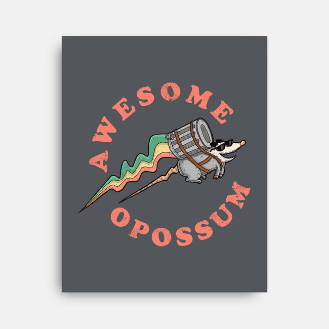 Awesome Opossum-None-Stretched-Canvas-sachpica