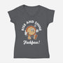 Rise And Shine-Womens-V-Neck-Tee-Nemons