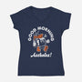 Good Morning Ahole-Womens-V-Neck-Tee-Nemons