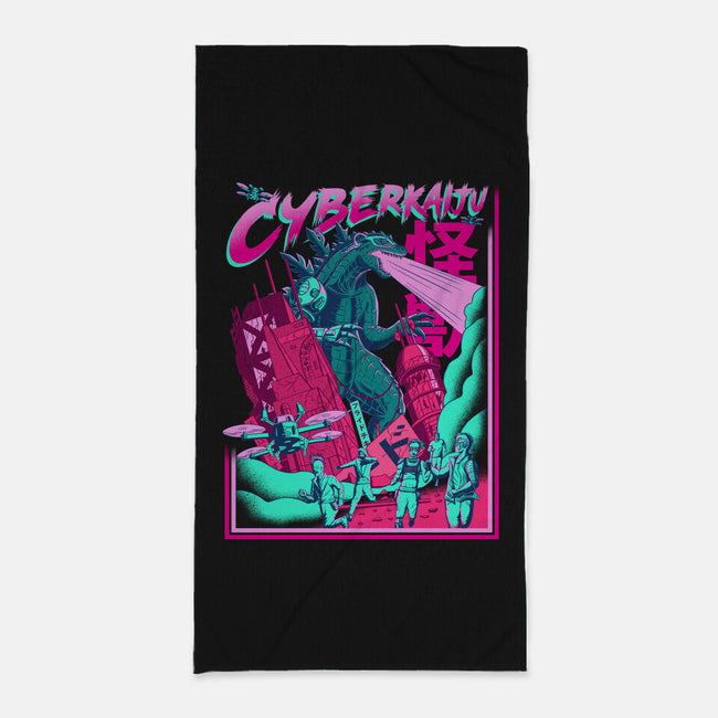 Cyber Kaiju-None-Beach-Towel-sachpica